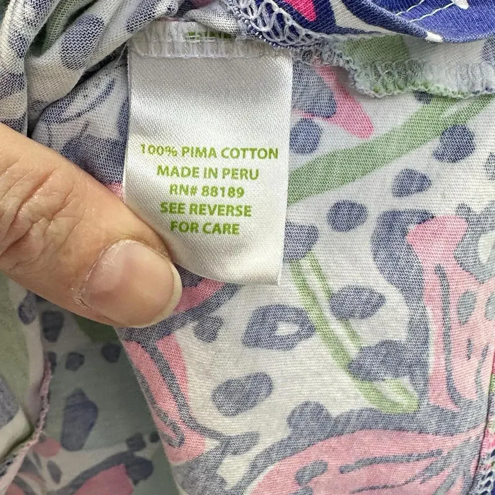 Lilly Pulitzer Size‎ M/8 Floral Top Bundle Pink Green Resort Spring Boho - Picture 4 of 9